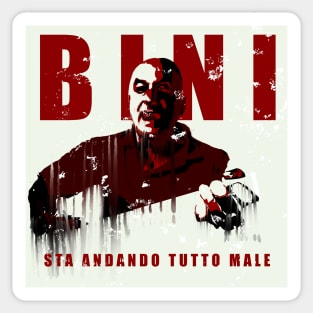 Bini - Sta andando tutto male (white) Sticker